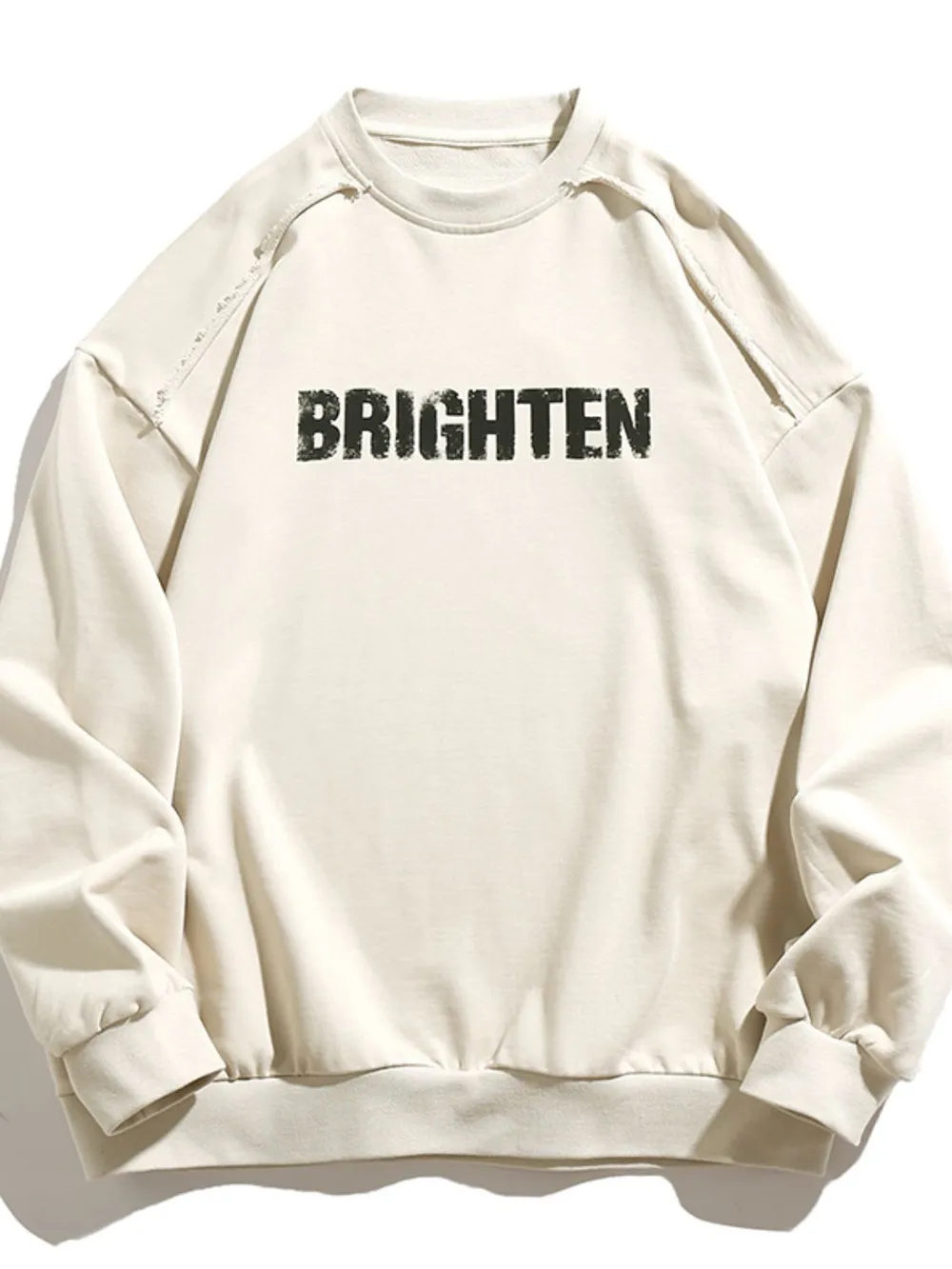 Men's Letter Graphic Round Neck Long Sleeve Sweatshirt, image 7