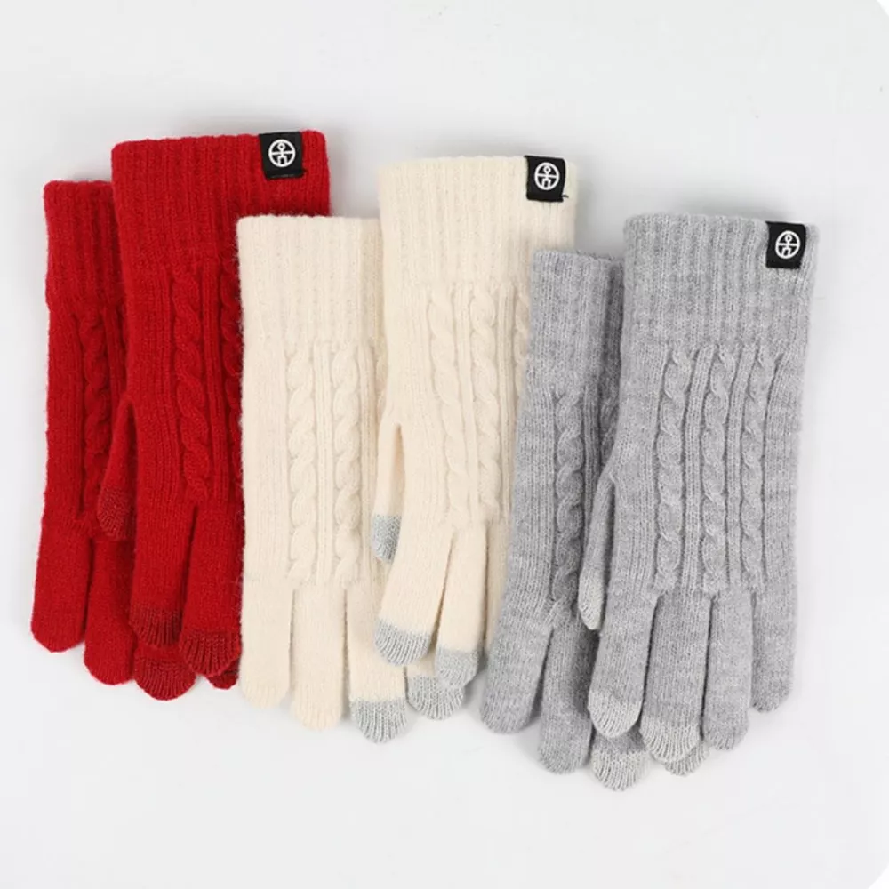 Cable Knit Touchscreen Gloves, image 2