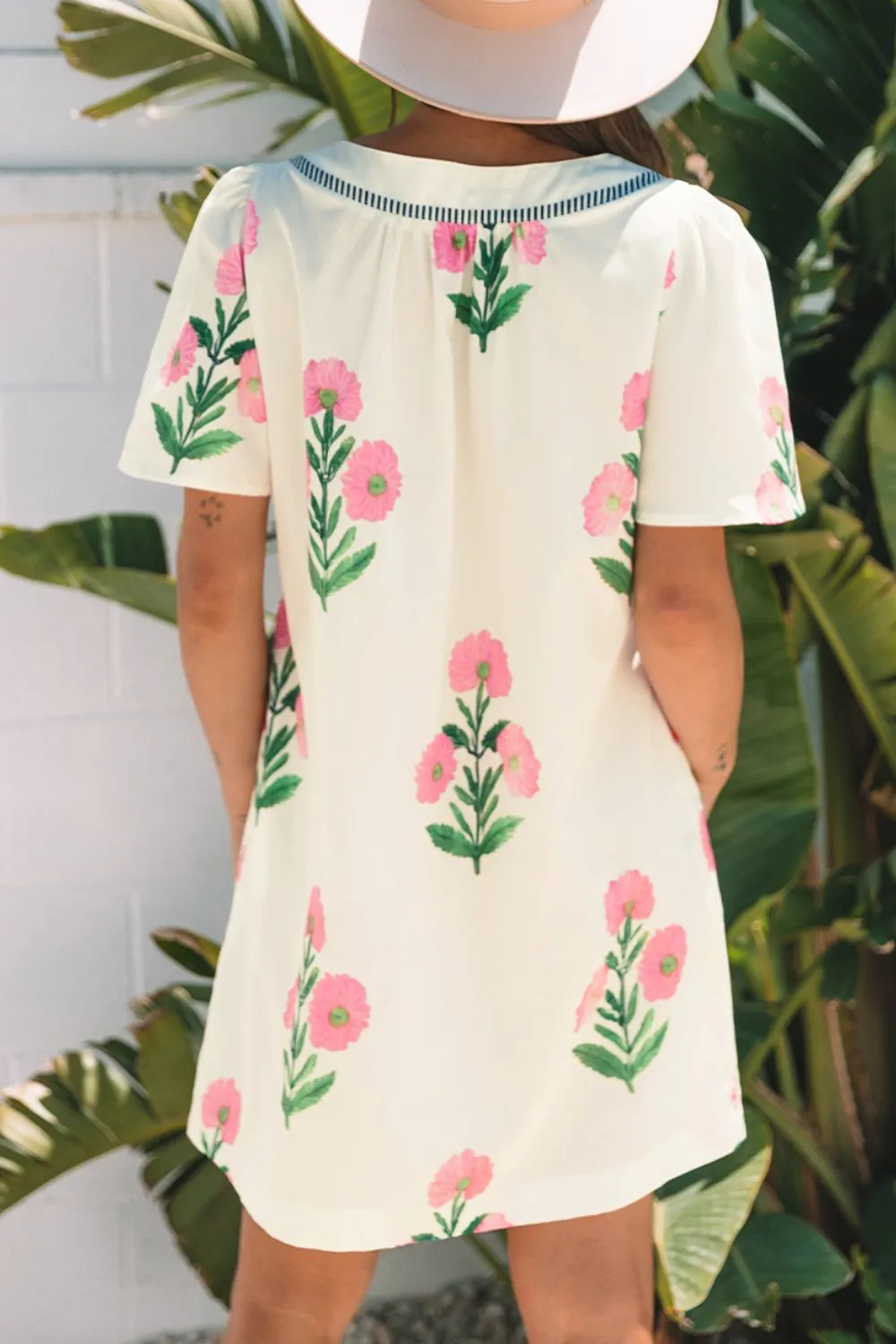 Floral Print Flutter Sleeve Summer Mini Dress, image 2