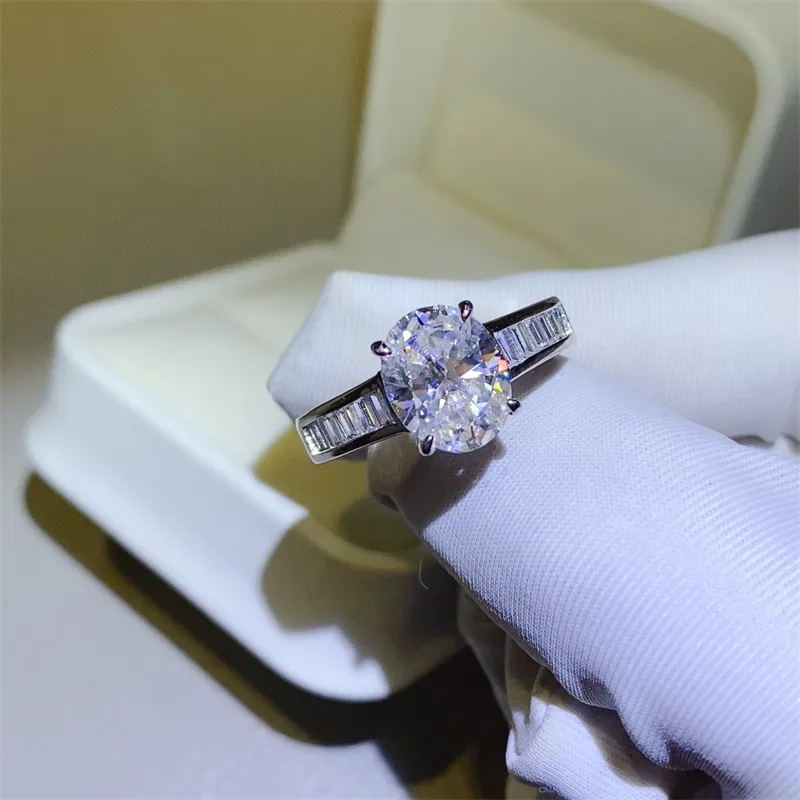 3 Carat Moissanite 925 Sterling Silver Ring, image 5