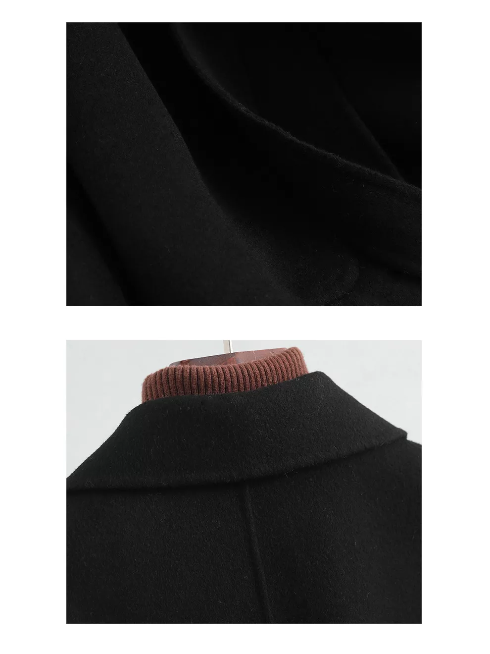 Double-Sided Wool Coat with Belted, image 6