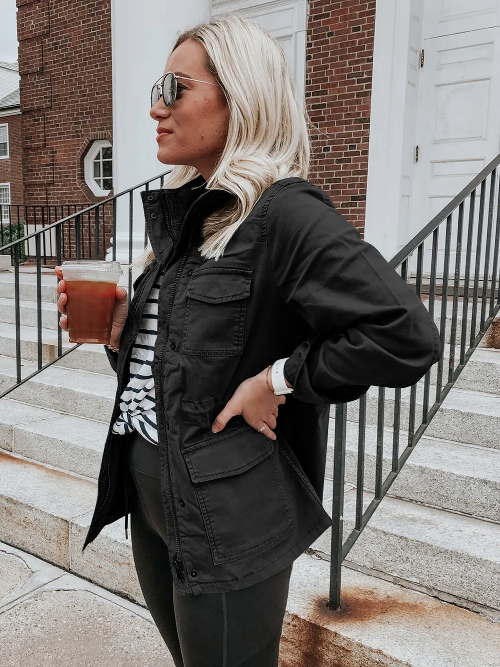 Pocketed Long Sleeve Zip Up Jacket, image 2