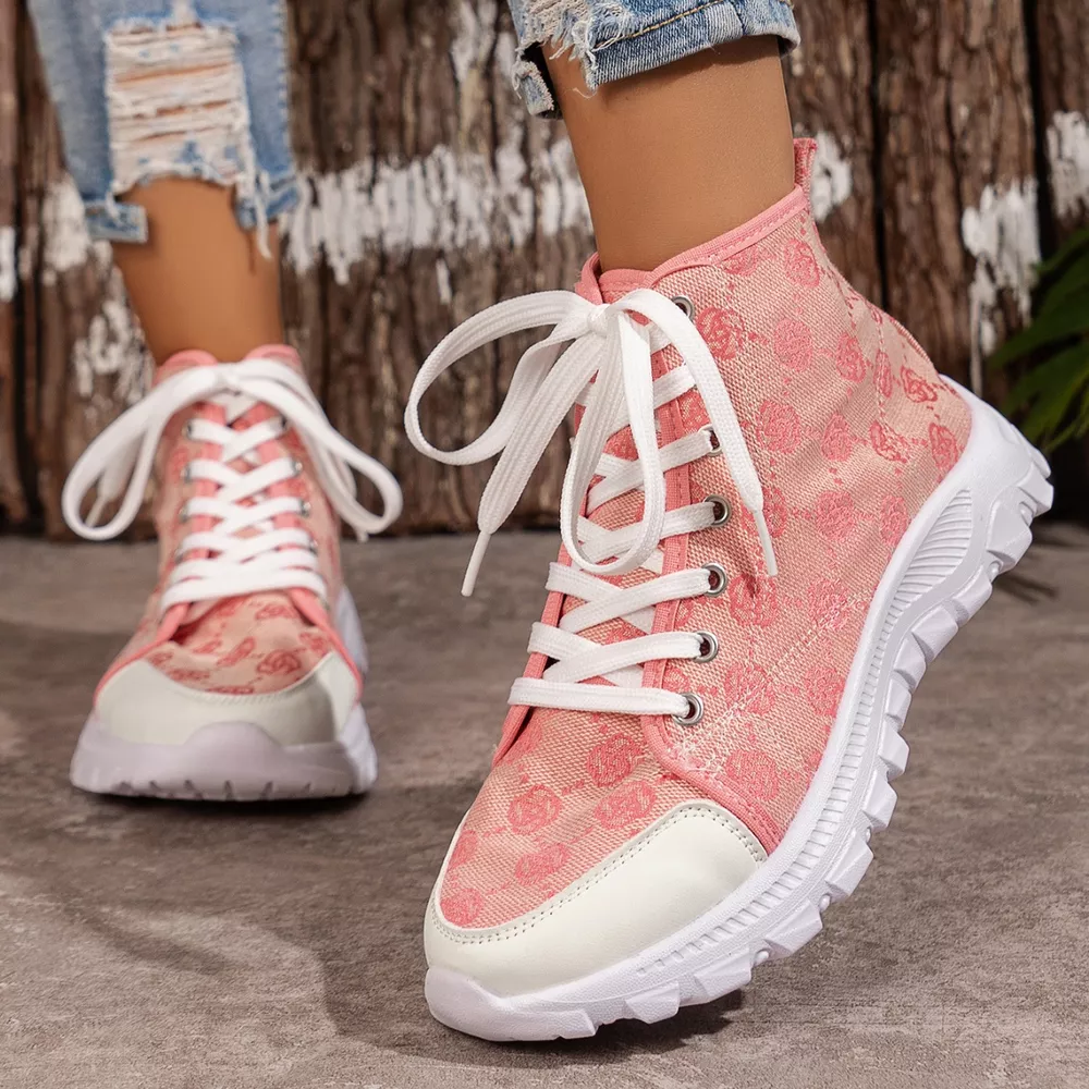 Lace Up Round Toe Sneakers, image 10
