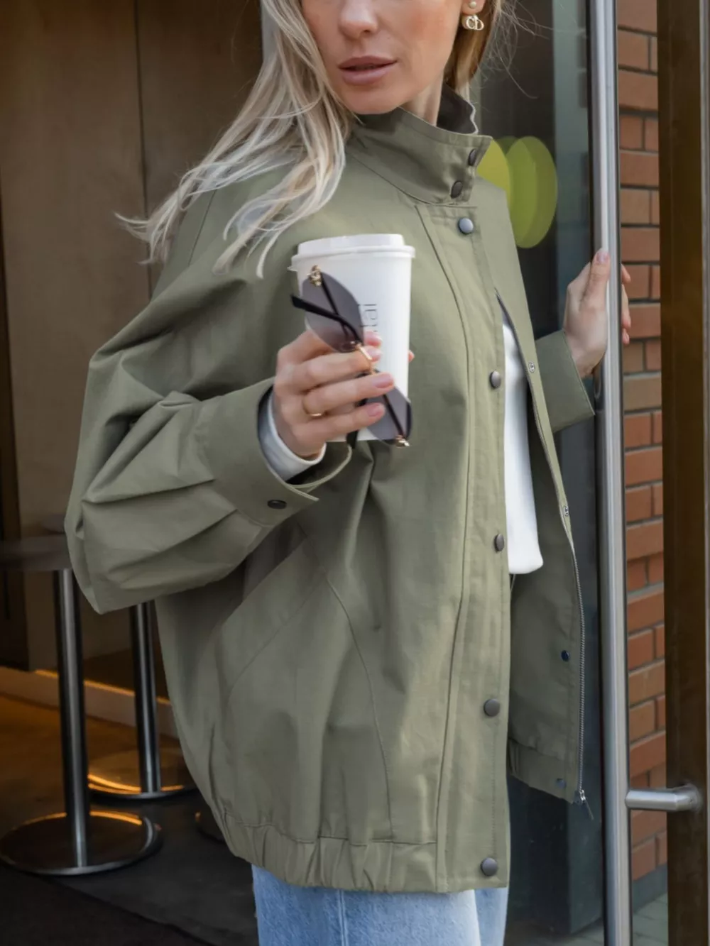 Snap Down Dropped Shoulder Jacket, image 13