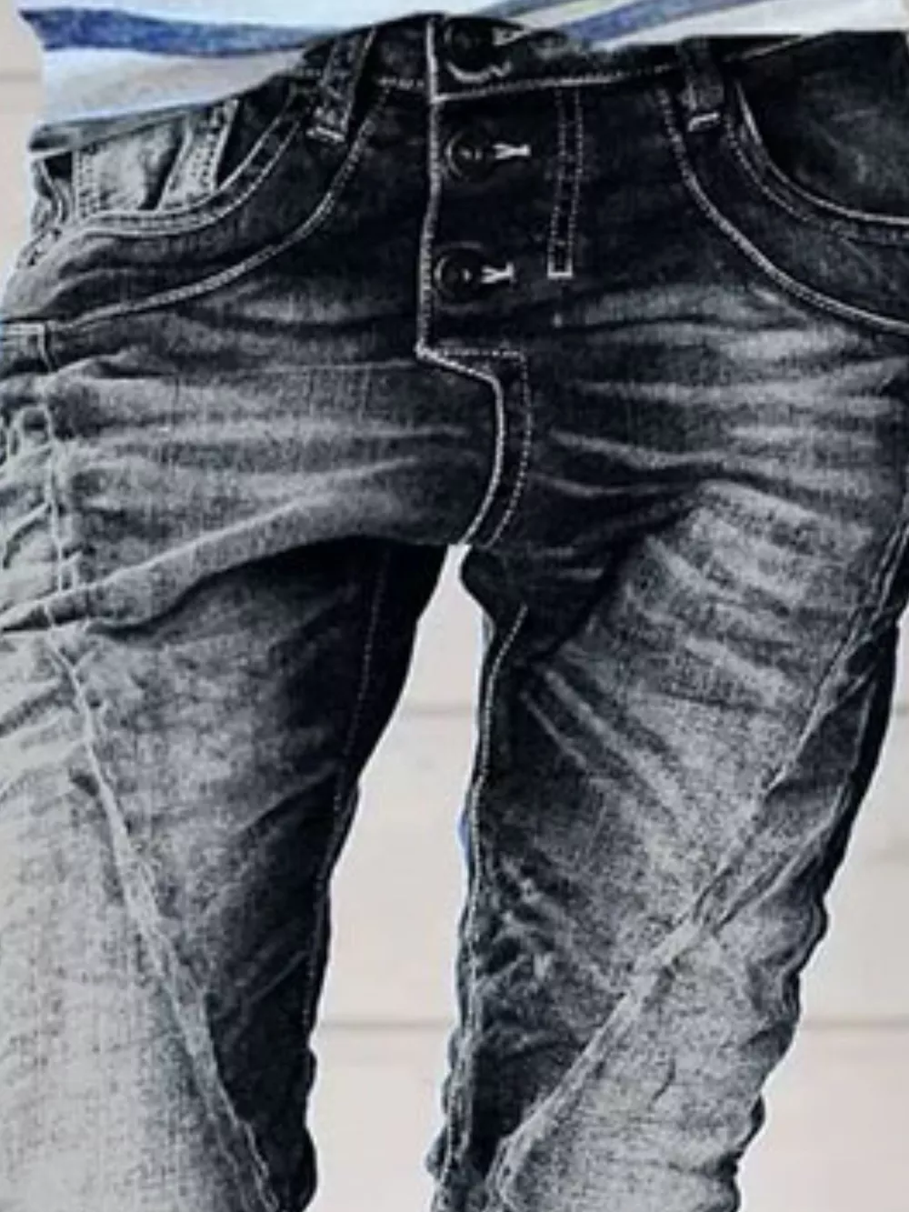 Full Size Washed Button-Fly Jeans Plus Size, image 6