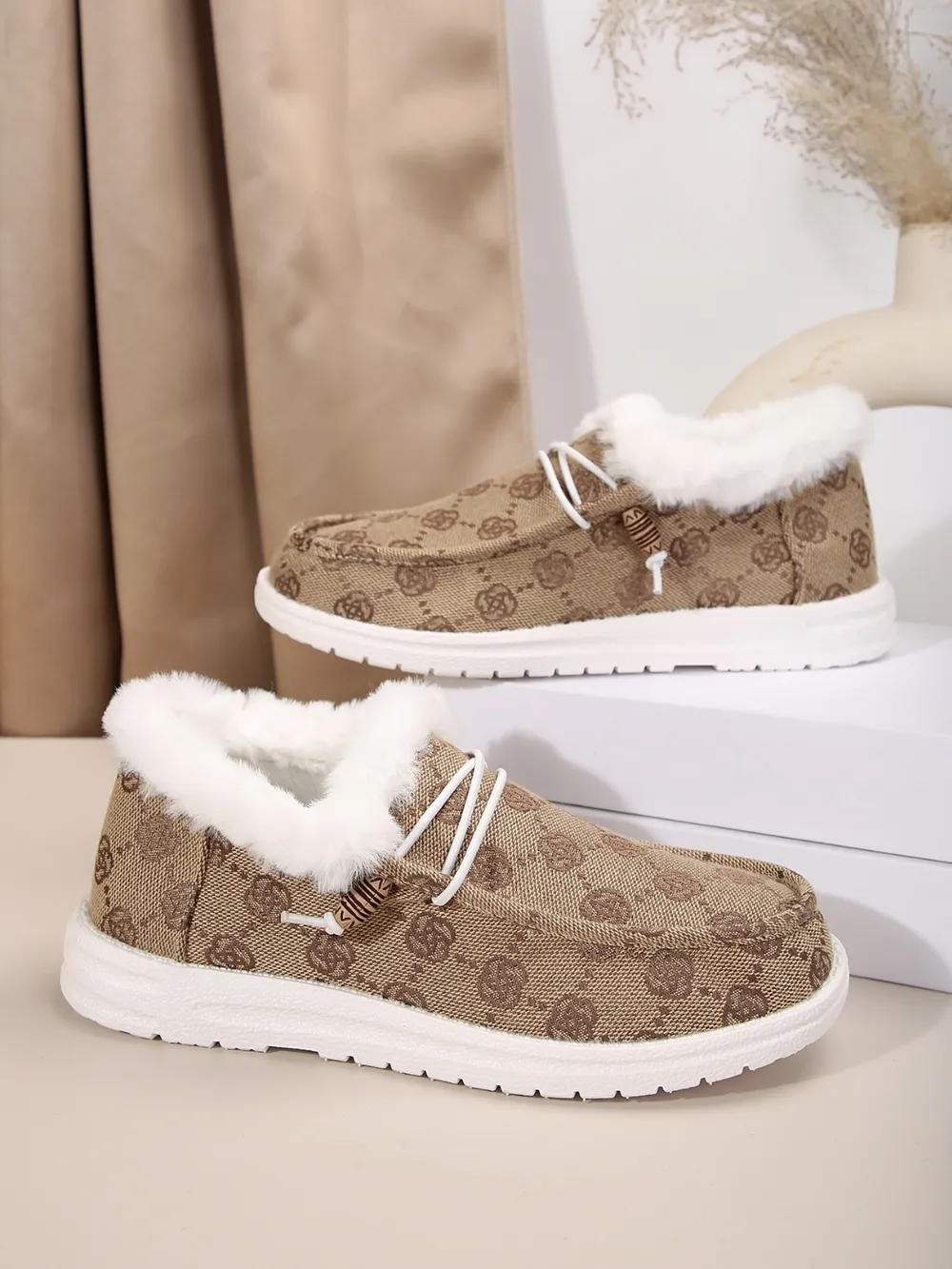 Printed Round Toe Flat Slip-Ons, image 28