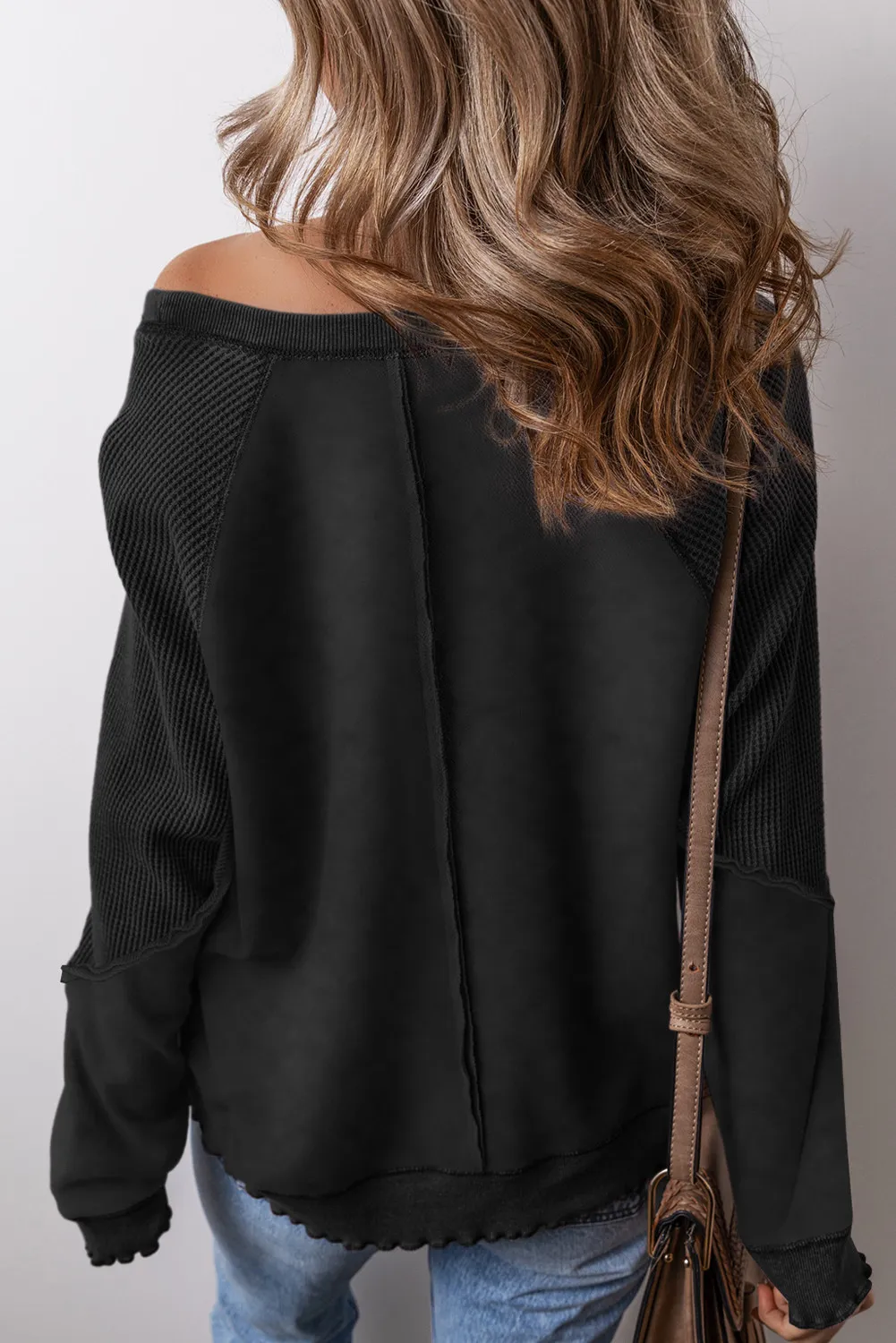 Exposed Seam Long Sleeve Sweatshirt, image 4
