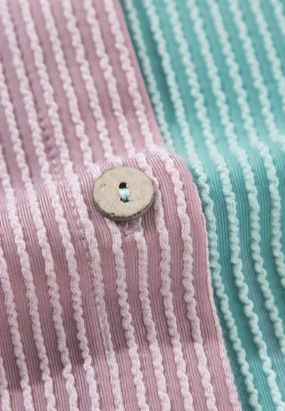 Color Block Corded Button Up Shacket, image 2