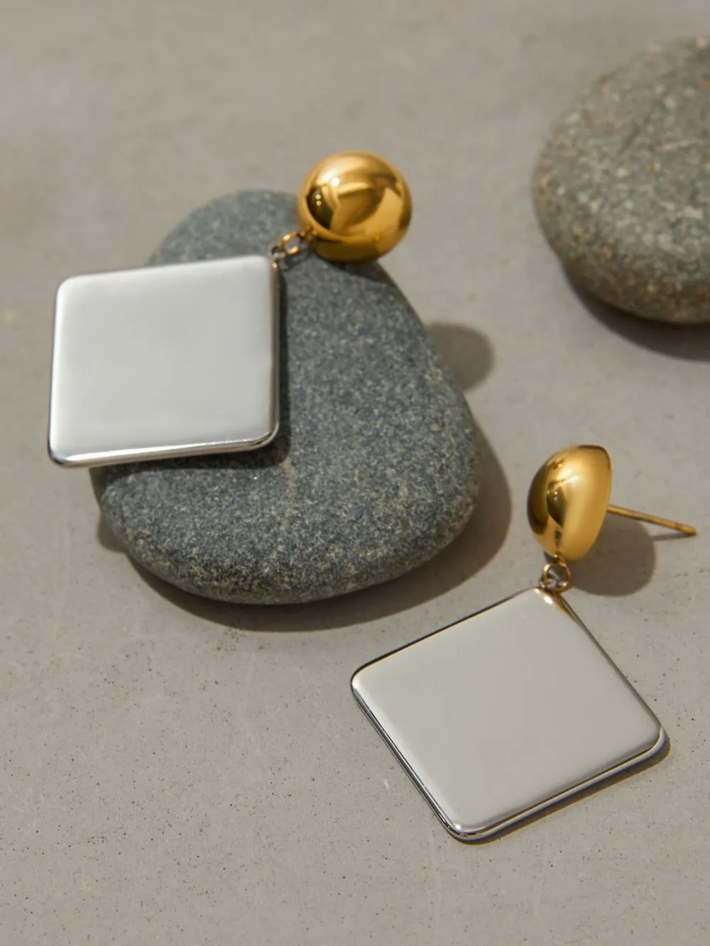 Square Shape Drop Earrings, image 2