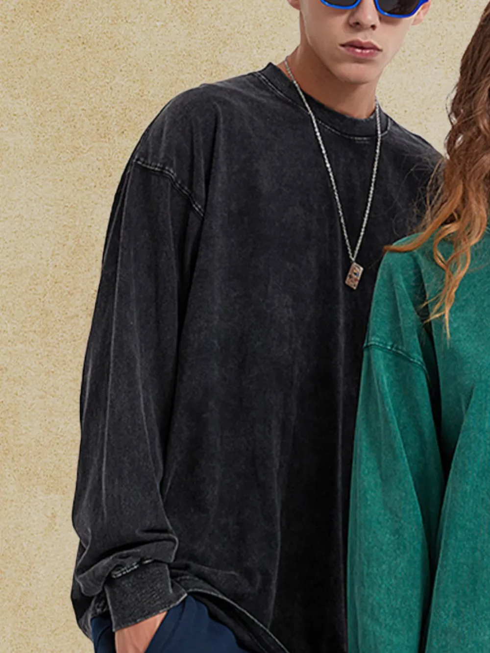 Men's Oversized Long Sleeve T-Shirt, image 3