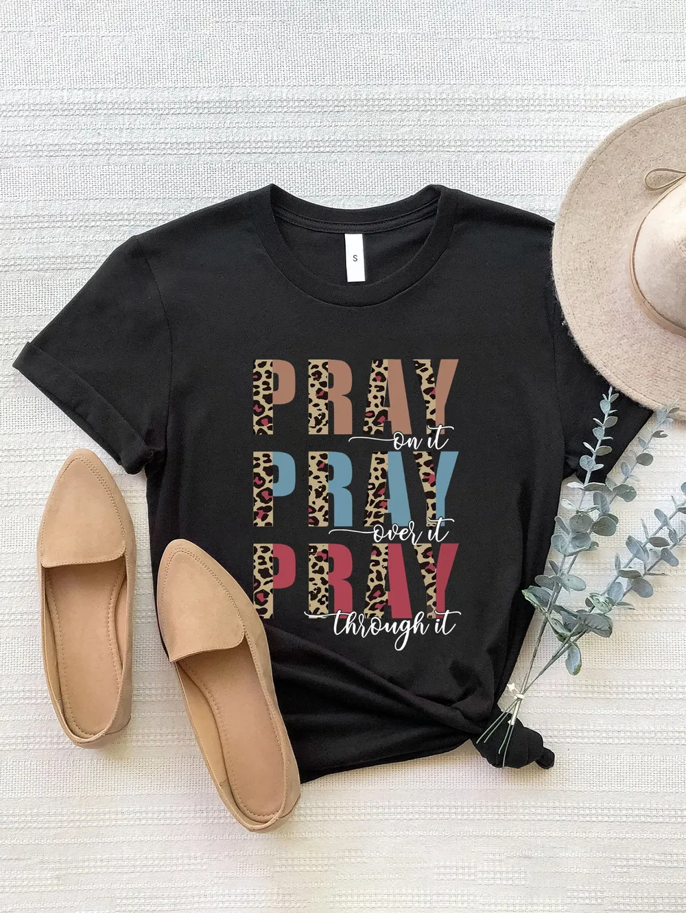 Letter Graphic Round Neck Short Sleeve T-Shirt, image 3