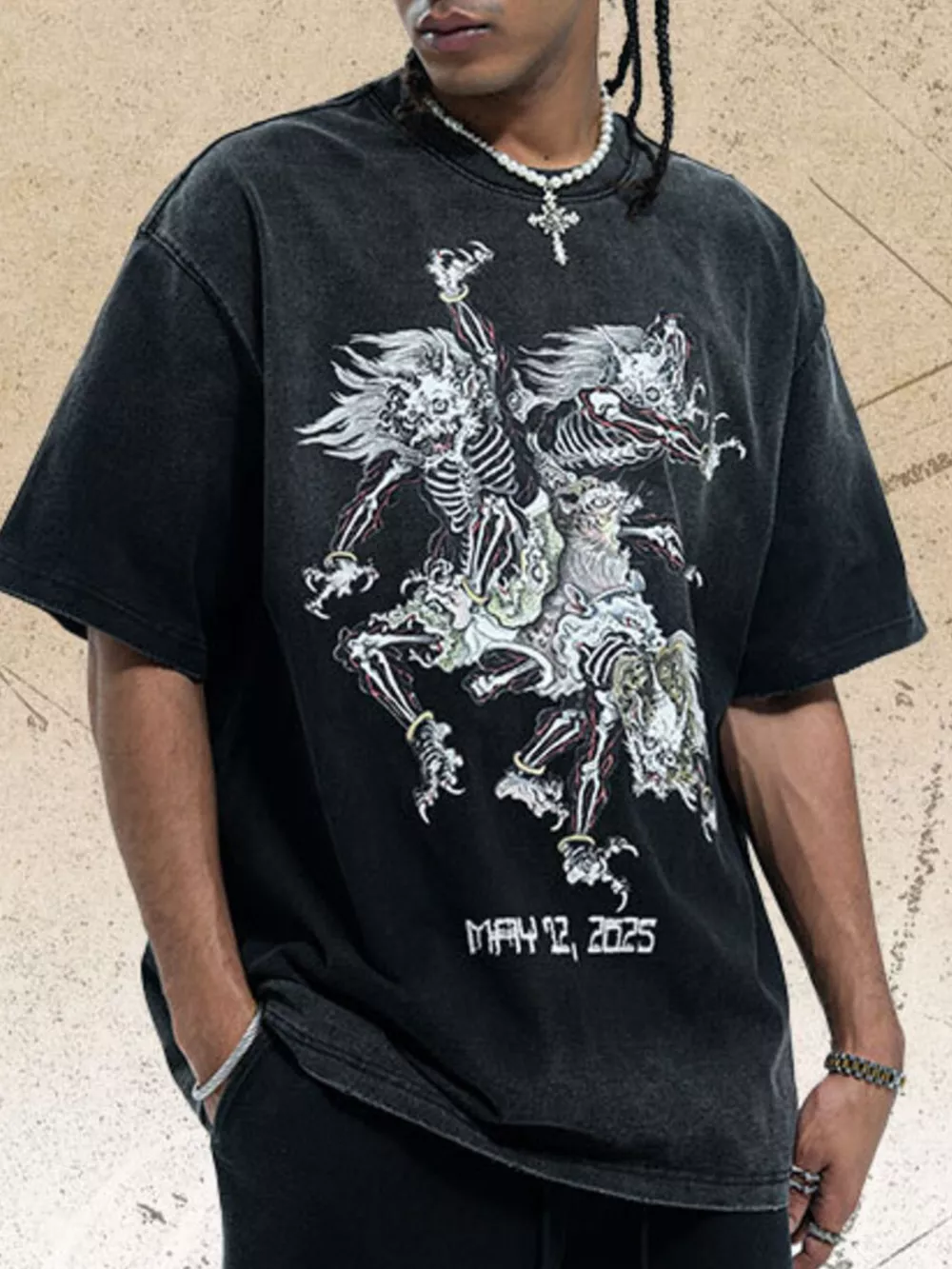 Men's Vintage Graphic Oversized T-Shirt