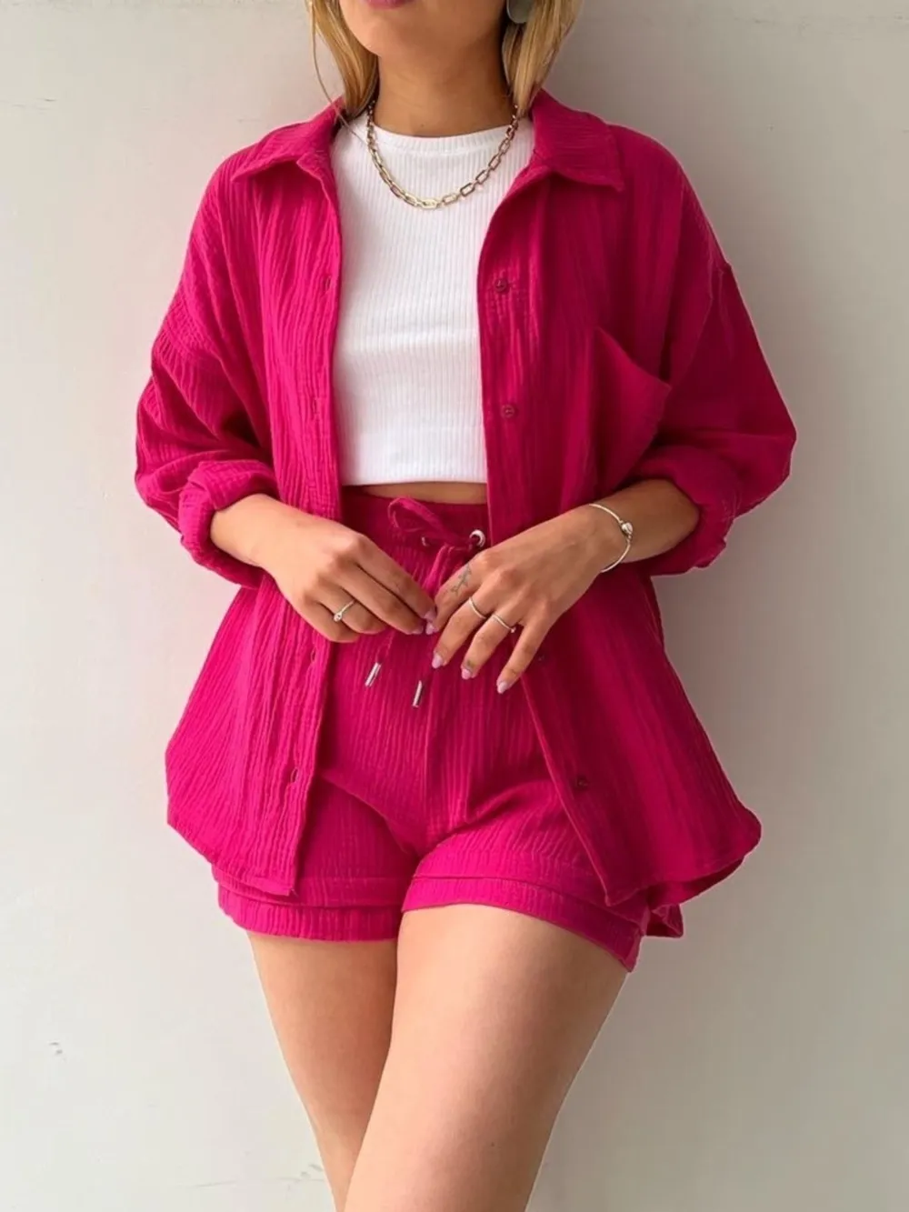 Button Up Shirt and Shorts Set, image 4
