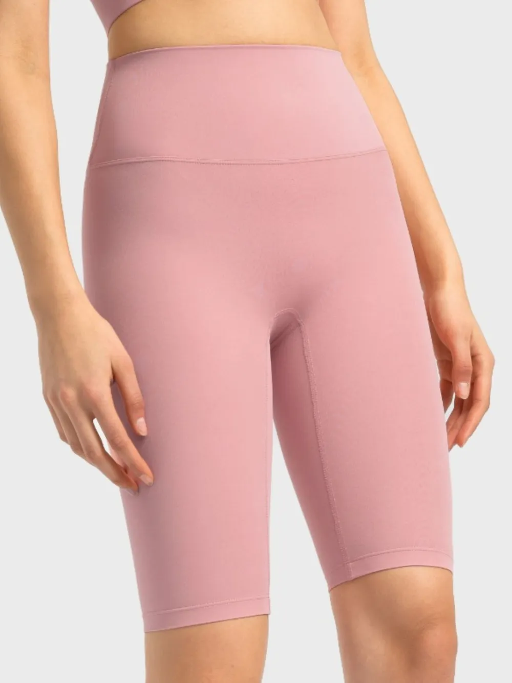 High Rise Wide Waistband Active Shorts, image 4