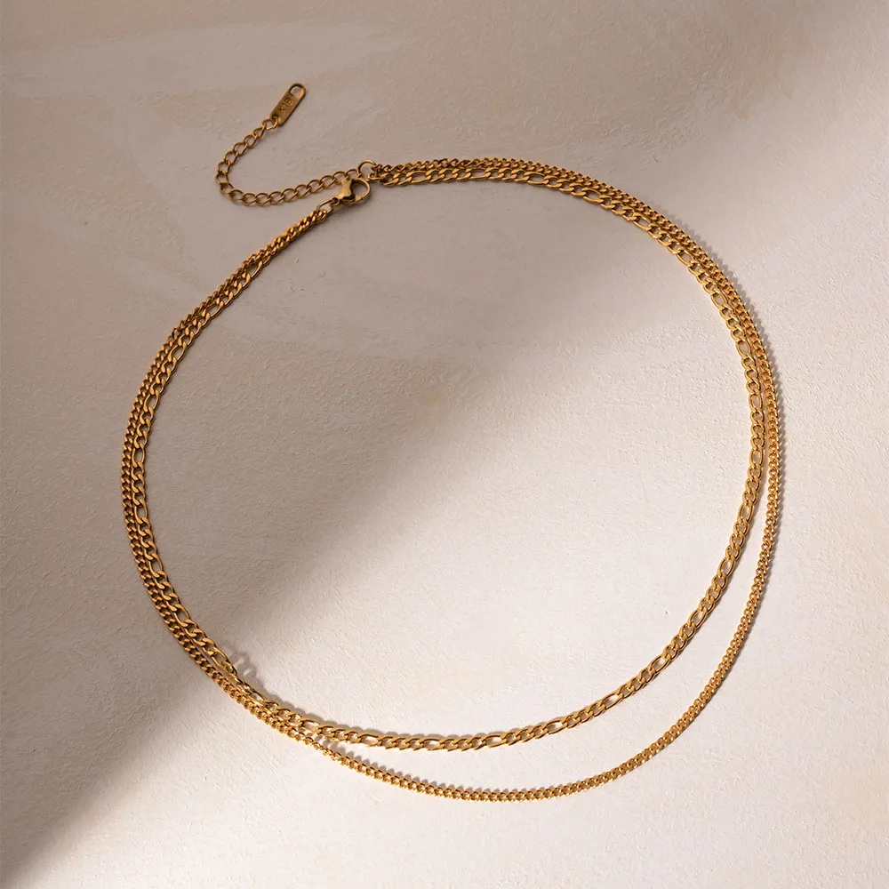 Stainless Steel Double-Layered Necklace, image 4