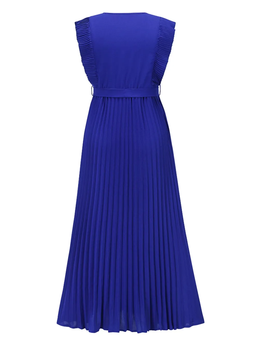 Tied Surplice Cap Sleeve Pleated Dress, image 28