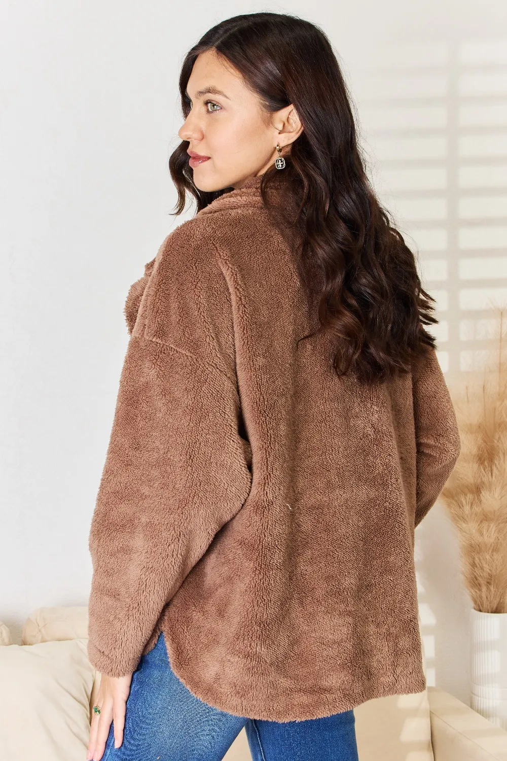 Double Breasted Fuzzy Coat, image 2