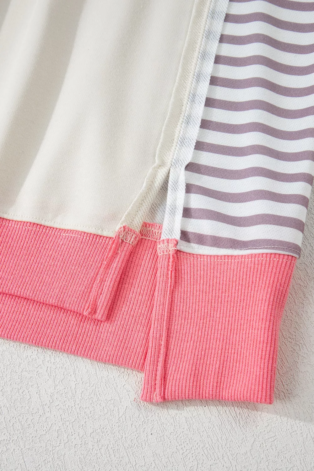 Color-Block Striped Crew Neck Sweatshirt, image 9