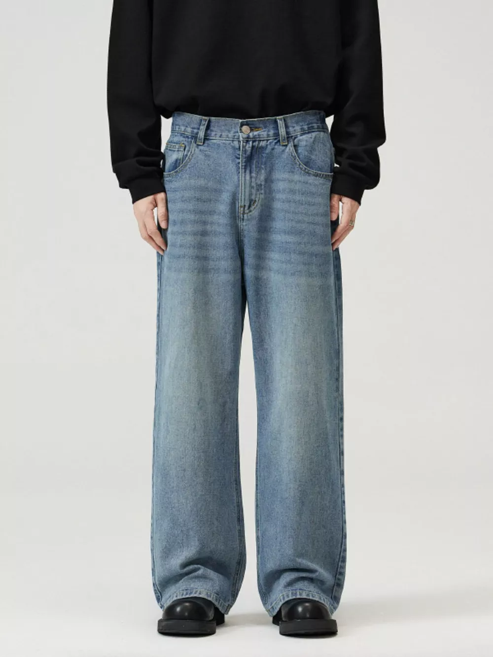 Men's Full Size Wide-Leg Jeans Plus Size, image 4