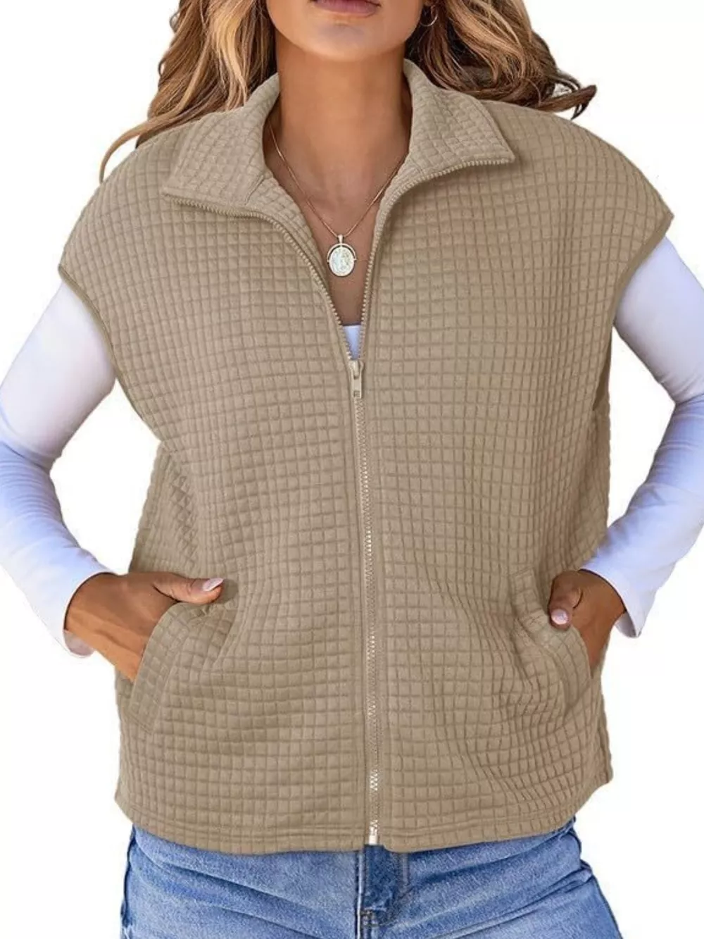 Zip-Up Vest Coat, image 4