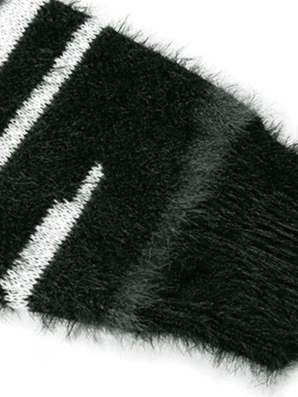 Men's Striped Fuzzy Zip-Up Cardigan, image 6