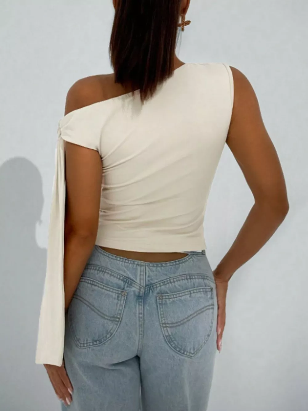 One-Shoulder Tie Detail Top, image 2