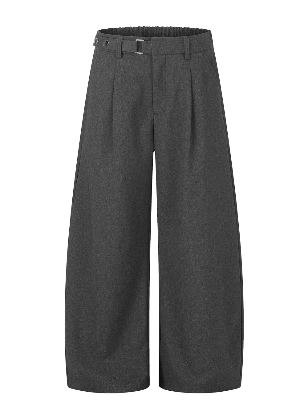 Men's High-Waisted Wide-Leg Pleated Pants