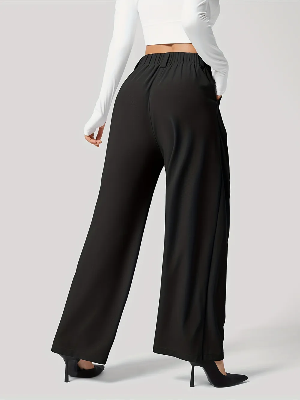 Wide Leg Pants with Pockets, image 9