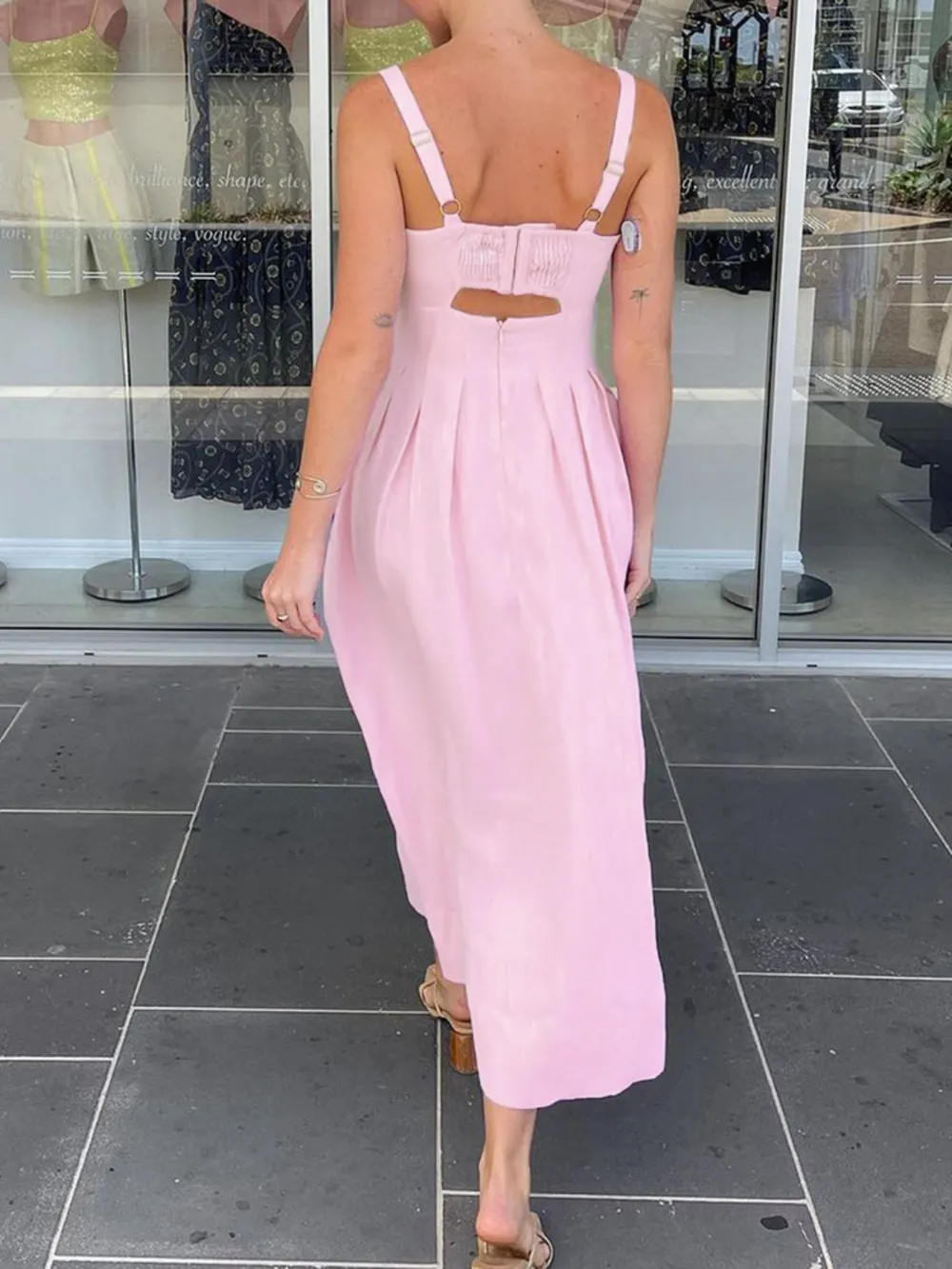 Cutout Square Neck Cami Dress, image 10