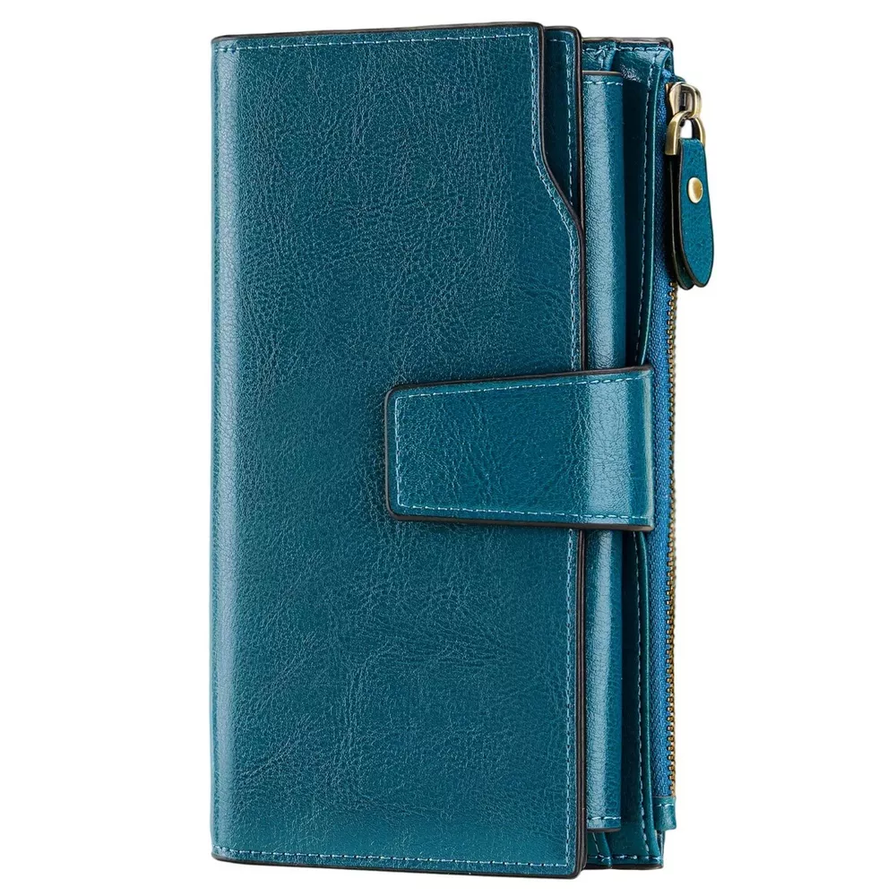 Vintage Style Leather Long Wallet, image 3
