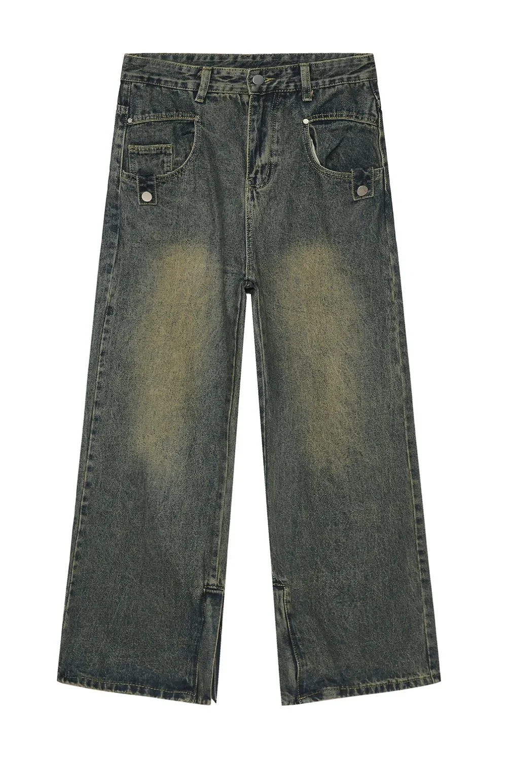 Side Slit Jeans with Pockets, image 5