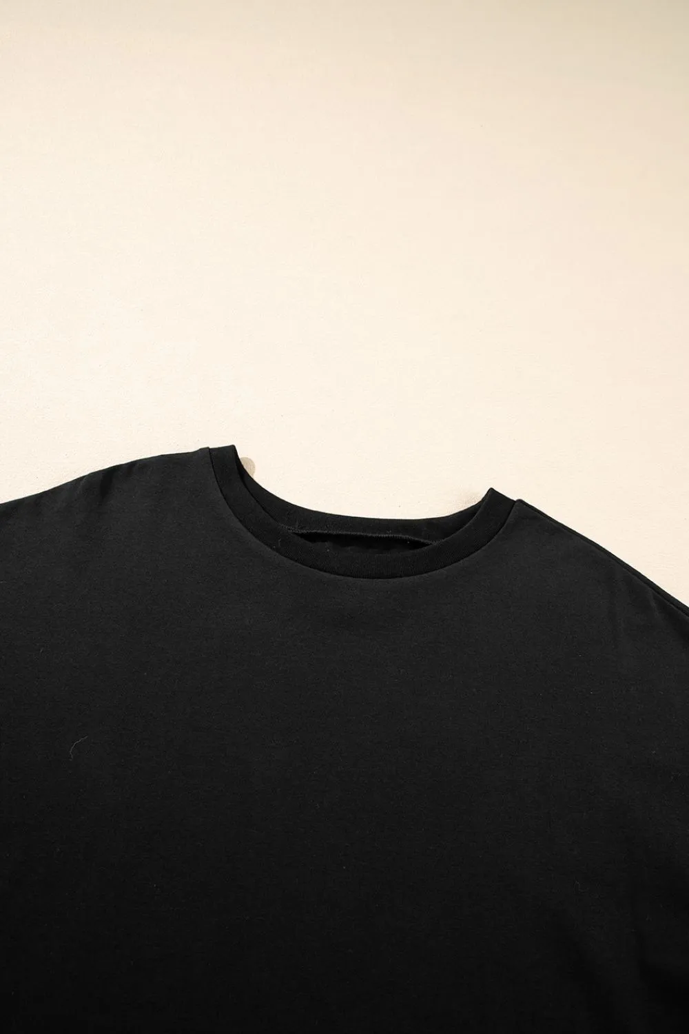 Loose Half Sleeve Hi Low Hem T Shirt, image 2