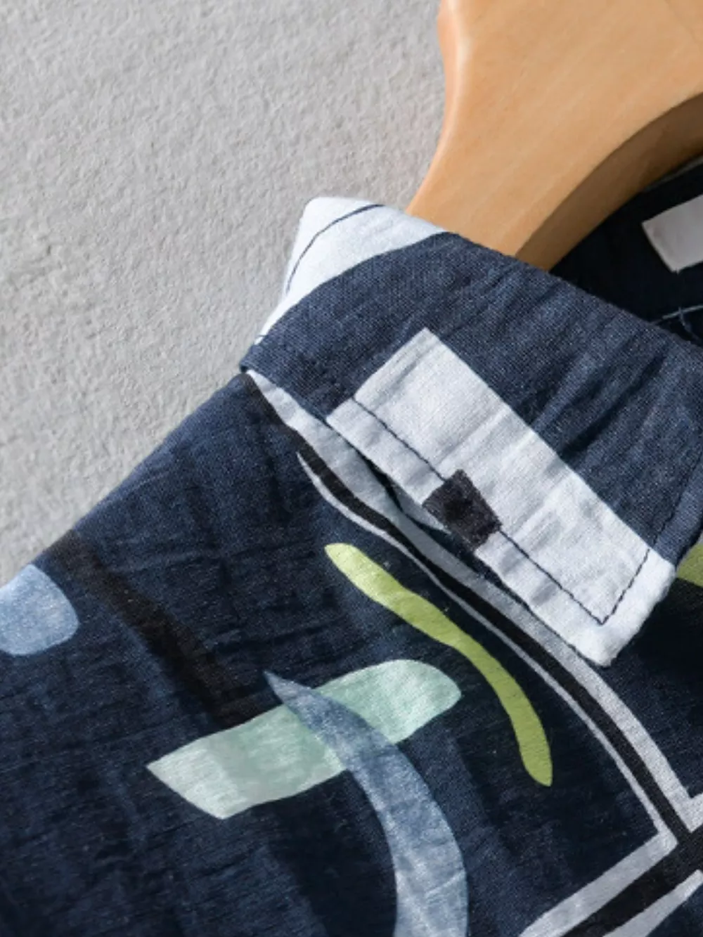 Men's Plus Size Geometric Print Casual Short Sleeve Shirt, image 5