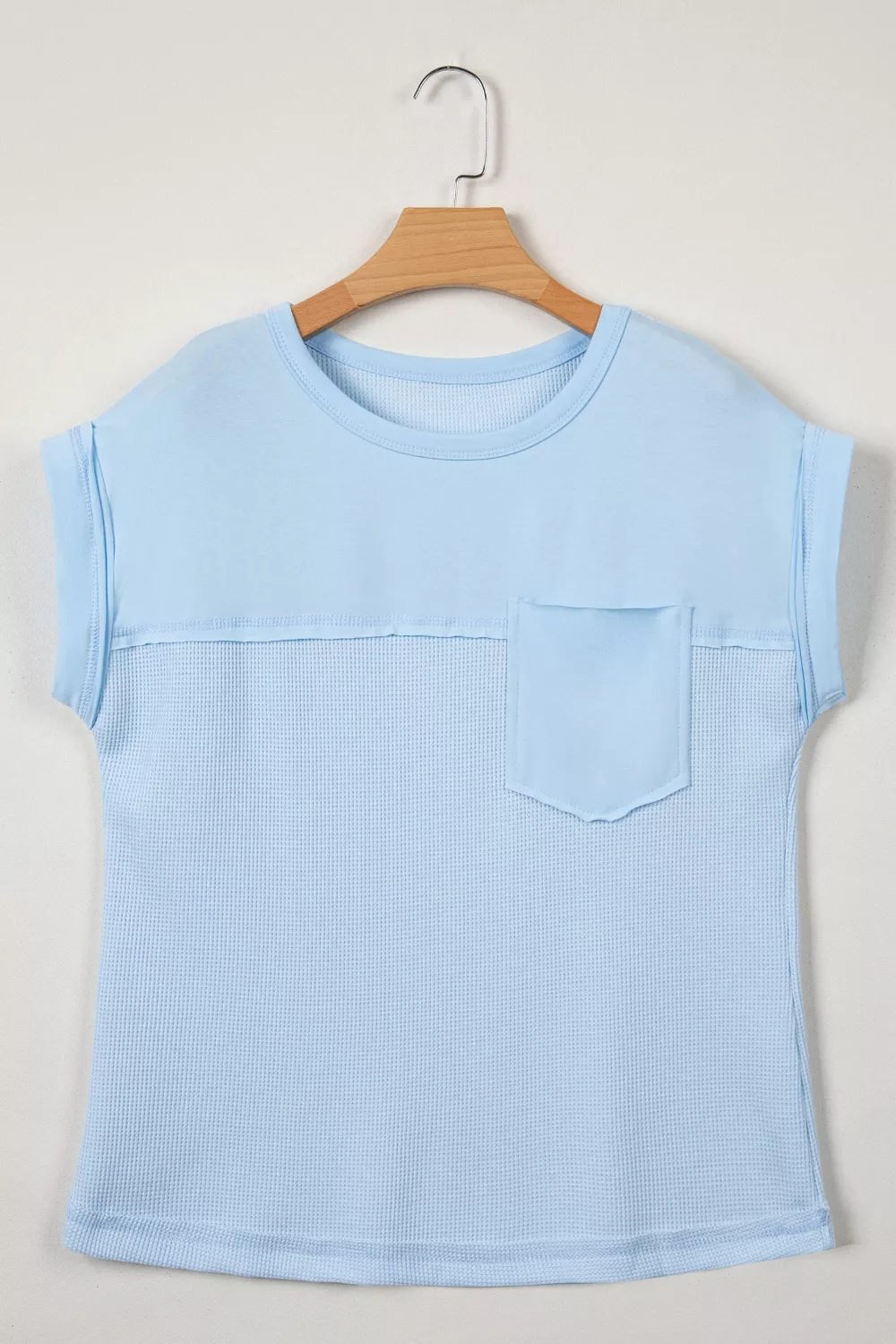 Waffle Knit Pocket T-Shirt, image 4