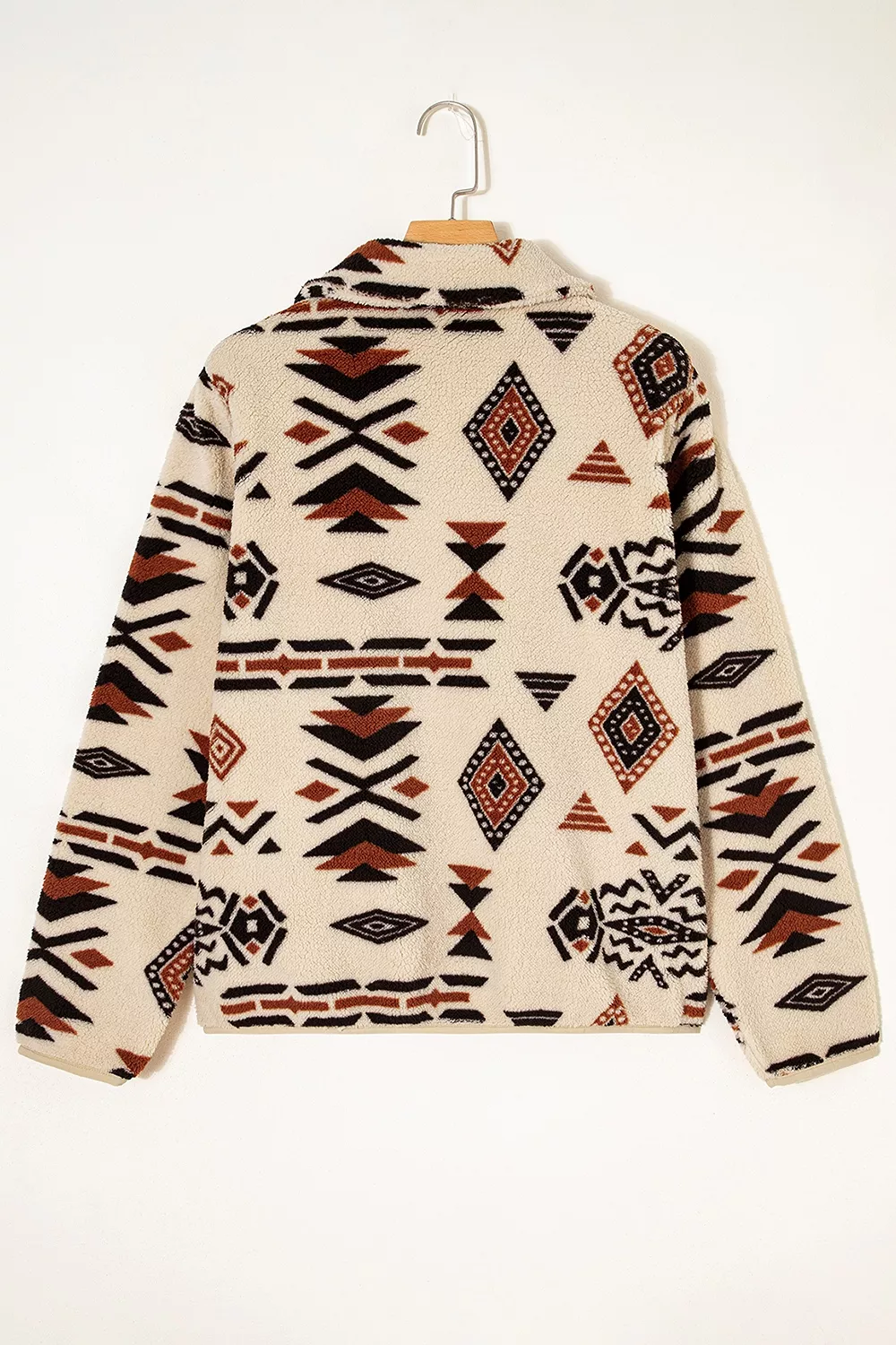 Aztec Print Fleece Snap Down Sweatshirt, image 8