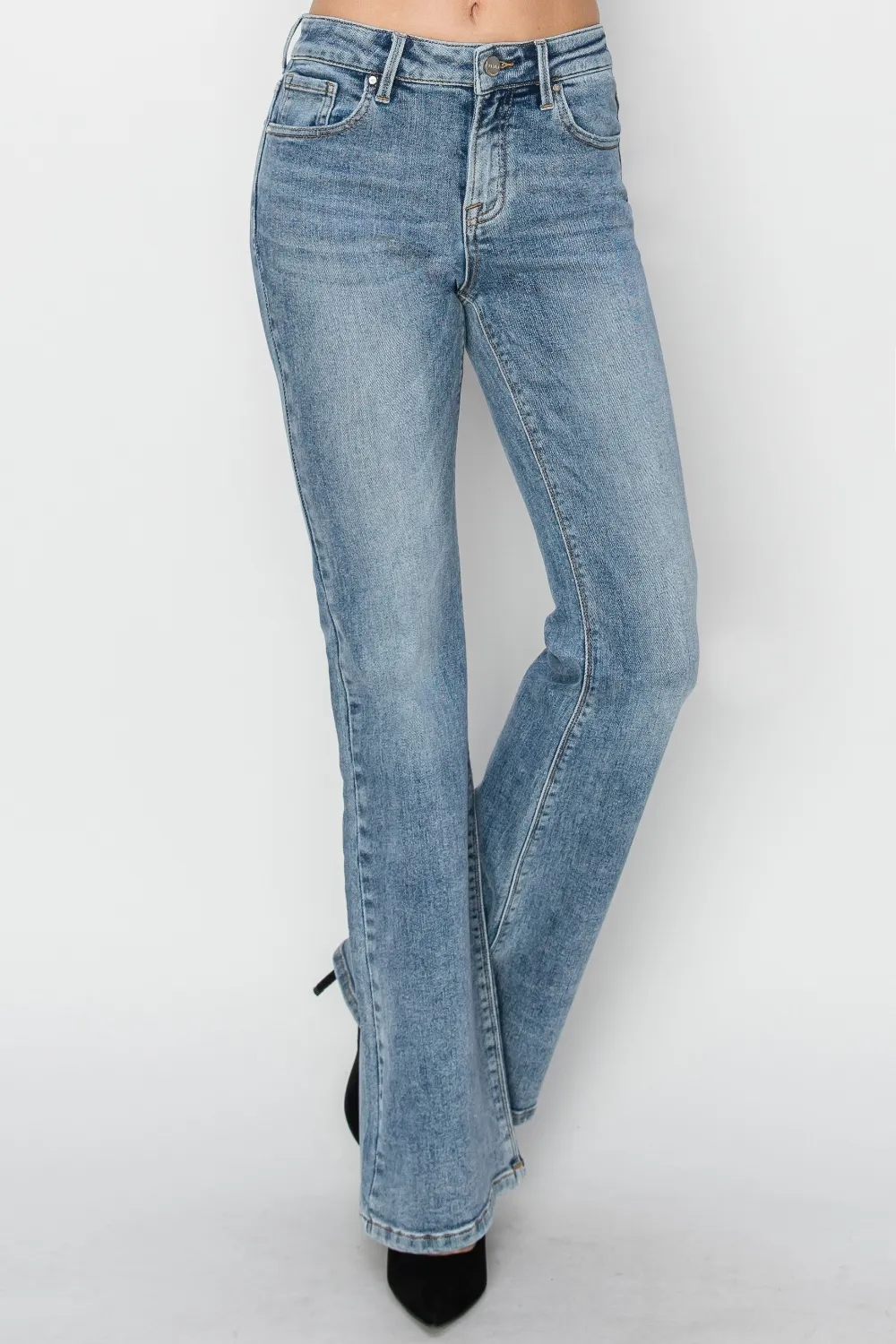 Full Size Mid Rise Bootcut Jeans, image 2