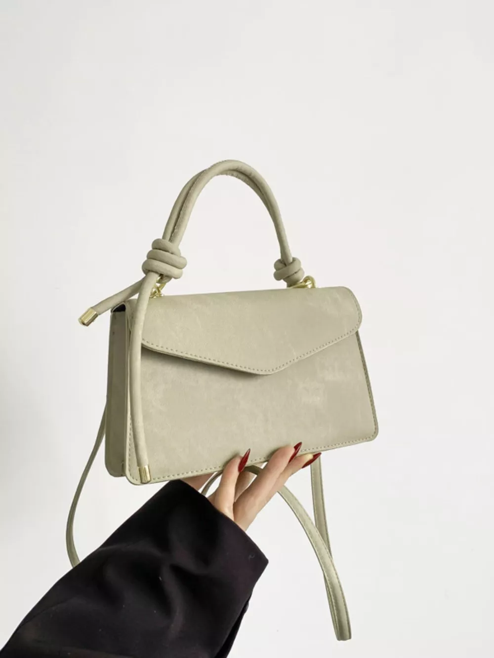 Flap Crossbody Bag with Top Handle, image 4