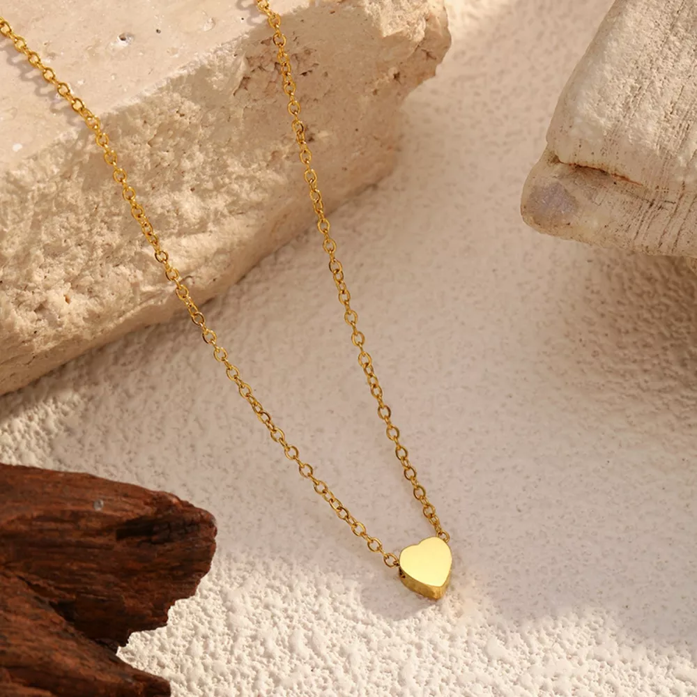 18K Gold-Plated Heart Pendant Necklace, image 2