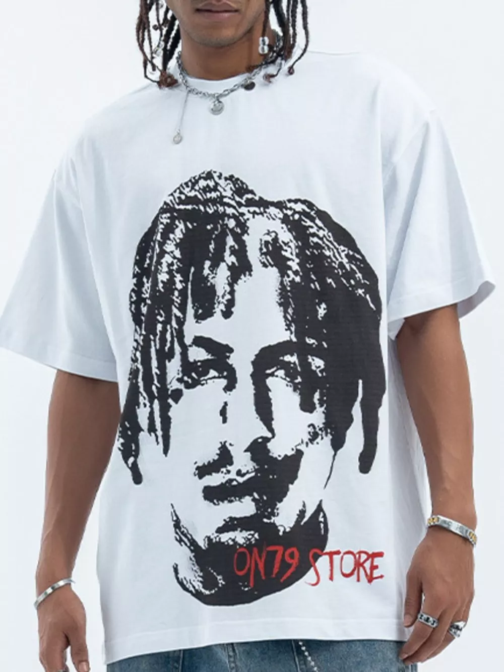 Men's Graphic Round Neck Short Sleeve T-Shirt, image 2