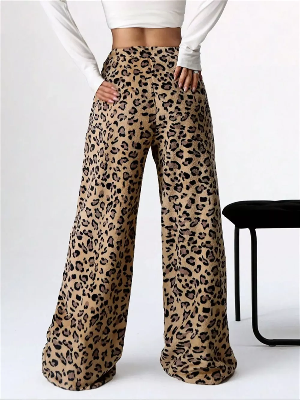 Drawstring Wide Leg Pants, image 3