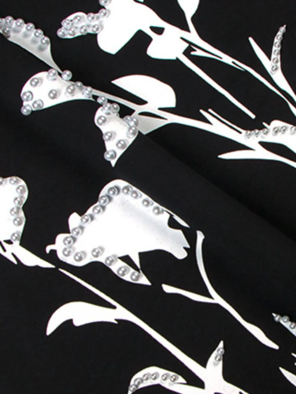 Men's Flower Pearl Detail Oversized Short Sleeve T-Shirt, image 5