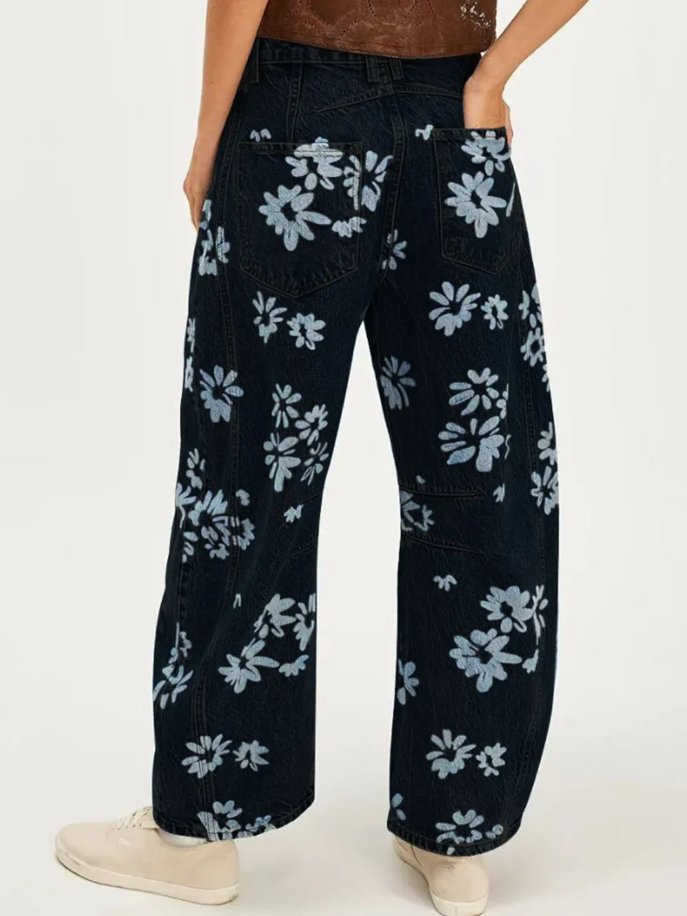 Printed Wide Leg Jeans, image 2