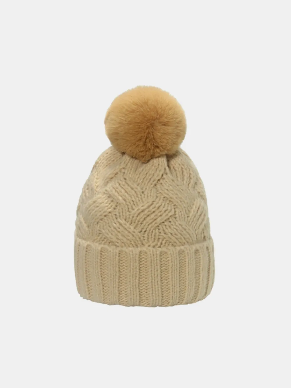 Roll Rim Cable-Knit Hat, image 2