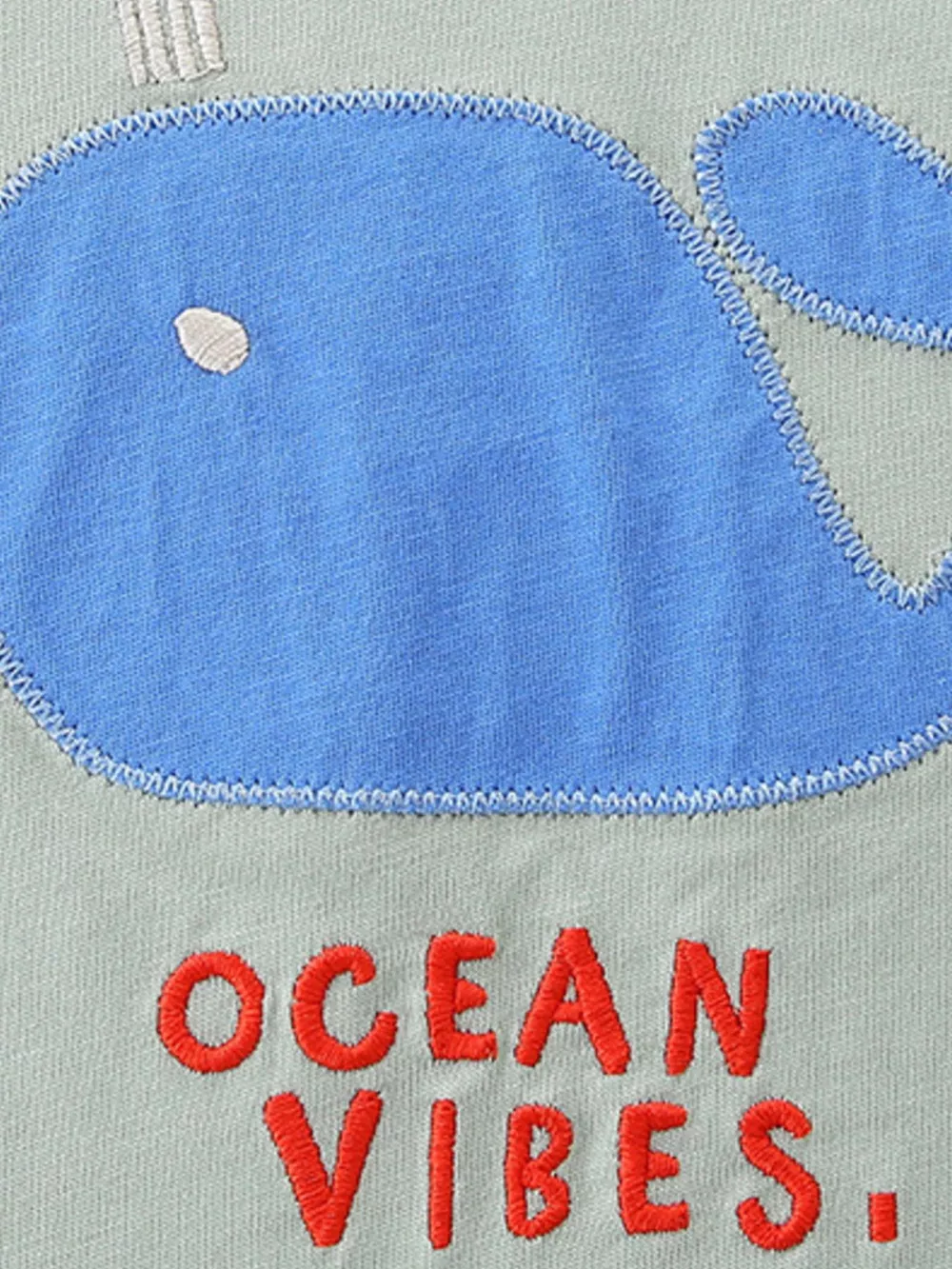 Children's Ocean Vibes Whale Embroidered Tee and Shorts Set, image 4