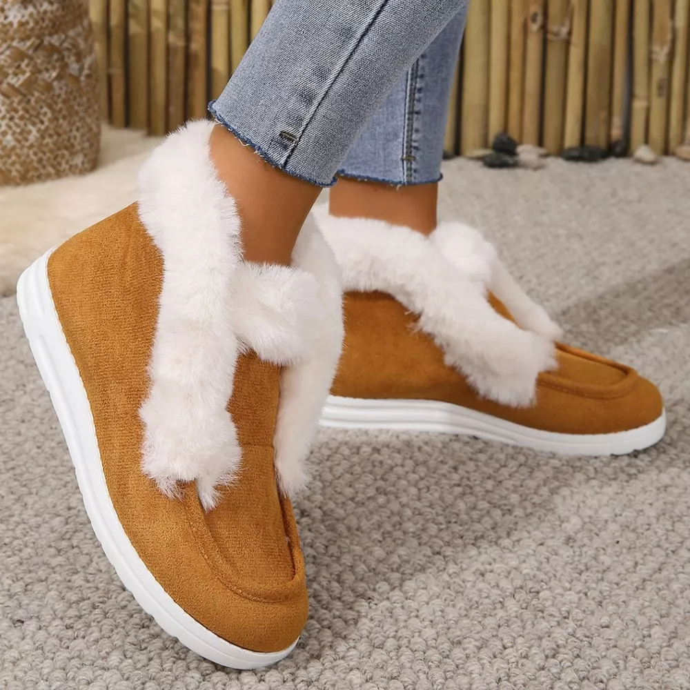 Cozy Fuzzy Trim Ankle Boots, image 9