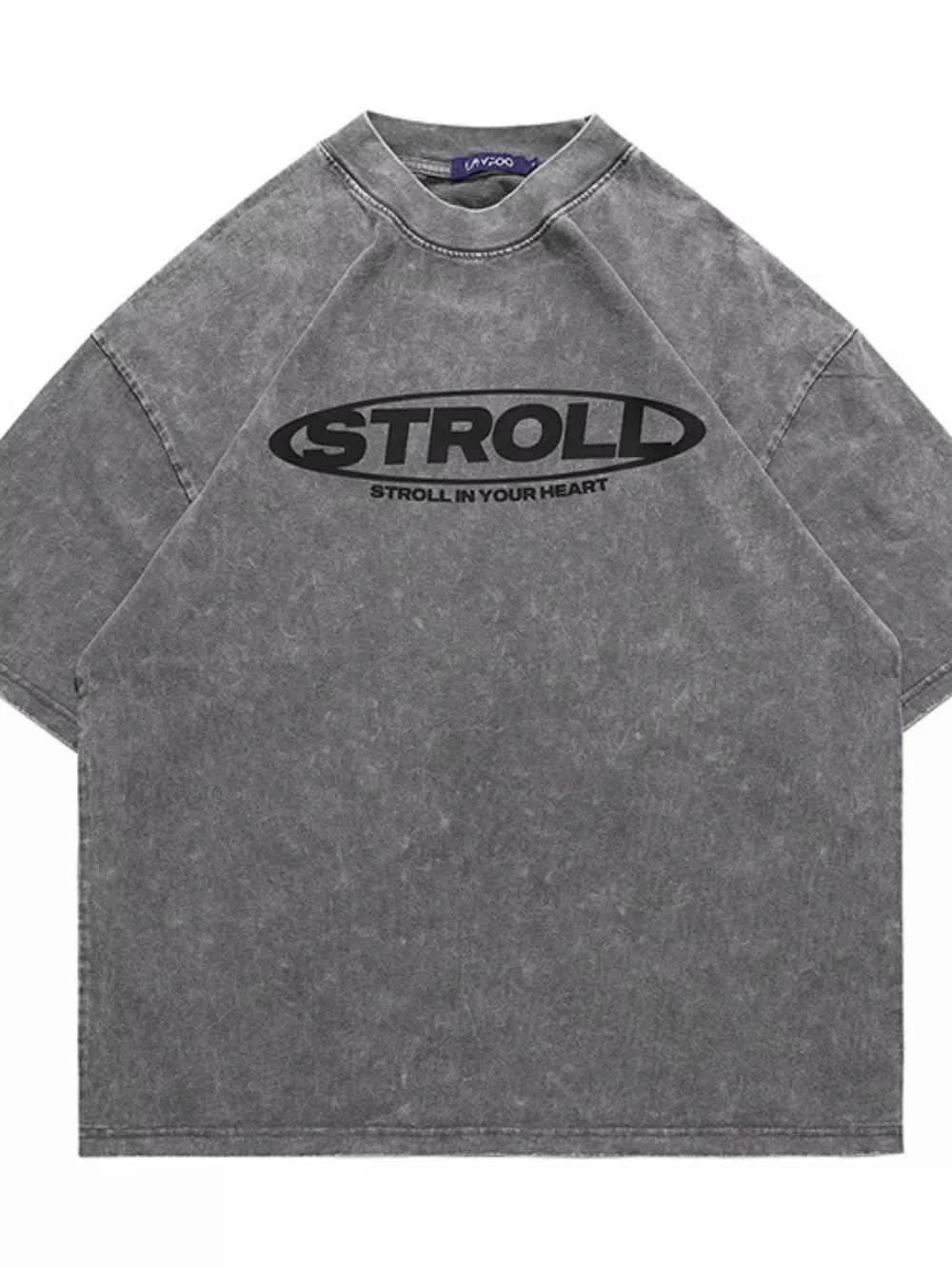 Men's Letter Washed Short Sleeve T-Shirt, image 2