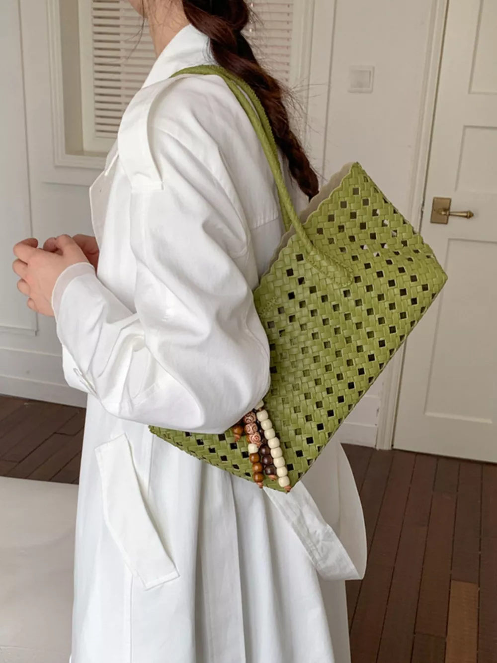 Woven Hollow-Out Shoulder Bag, image 8