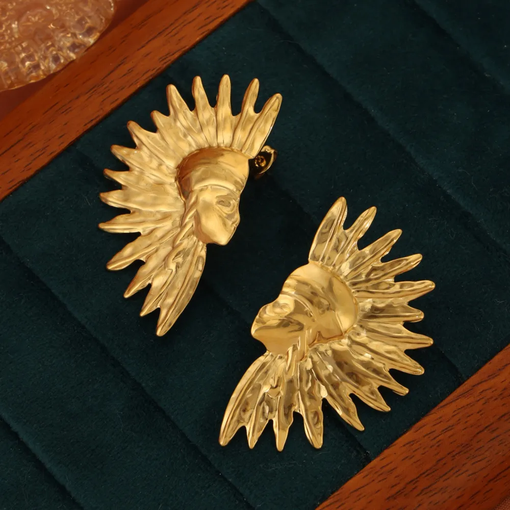 Titanium Steel Gold-Plated Earrings, image 2