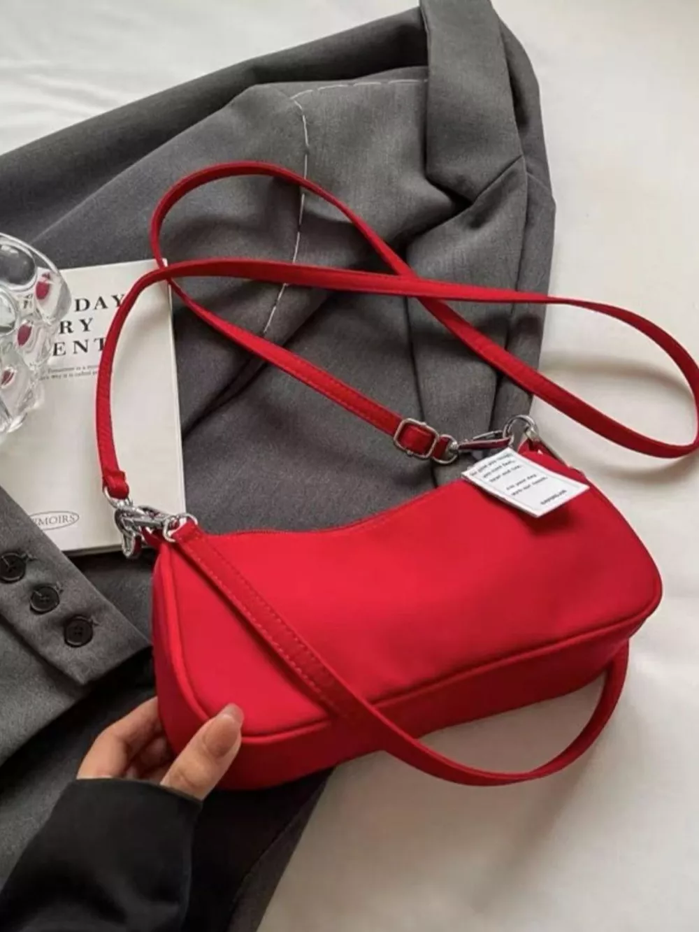 Solid Color Crossbody Bag, image 3