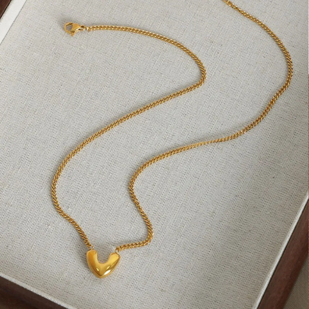 Gold-Plated Heart Pendant Necklace, image 4